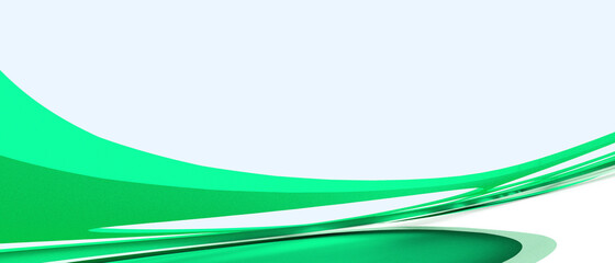Abstract futuristic Background and Geometric shape technology Curves for Digital Concept on Green and White.digital banner art,Copy Space,Minimal - 3d rendering
