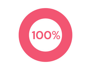 100% circle diagrams Infographics vector, 100 Percentage ready to use for web design