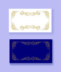 Vector Vintage Frames, Elegant Card Templates, Isolated Borders, Rectangular Shape, Filigree Design, Decorative Frames.
