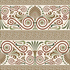 Vector Greek key seamless pattern background