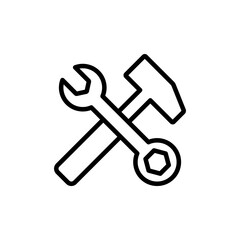 Hammer And Wrench Icon Design Vector Template Illustration