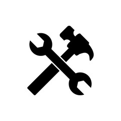 Hammer And Wrench Icon Design Vector Template Illustration