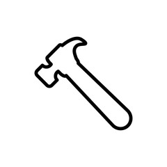 Hammer Icon Logo Design Vector Template illustration
