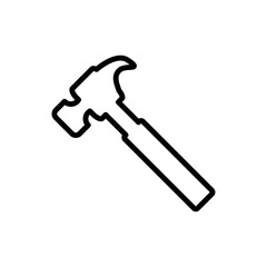 Hammer Icon Logo Design Vector Template illustration