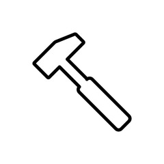 Hammer Icon Logo Design Vector Template illustration