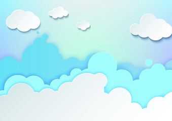 Paper_art_sky_blue_background