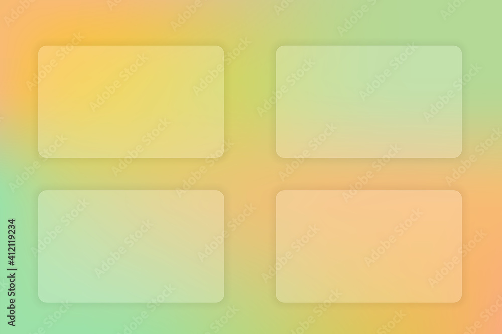 Aufkleber abstract gradient background. transparent frame in glass morphism style