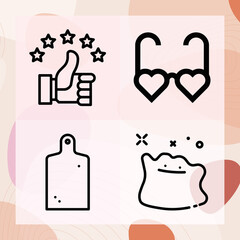Simple set of keen related lineal icons