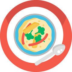 Asian food Color vector icon