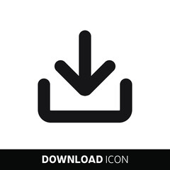 Download icon vector, symbol for website and graphic design. Eps 10 vector illustration.