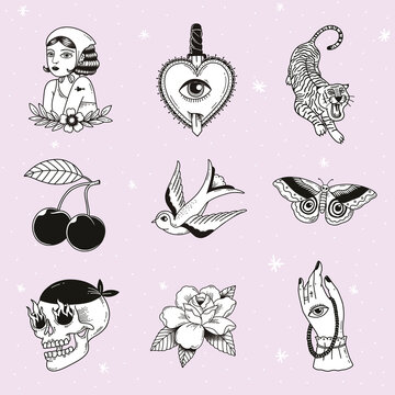 89 Best Retro Tattoo Images Stock Photos Vectors Adobe Stock