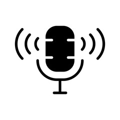 Microphone Icon Design Vector Template Illustration