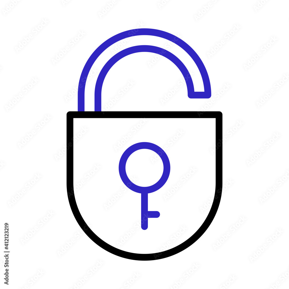 Poster padlock icon vector