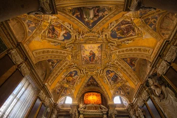 Deurstickers Interior view of  Basilica Santa Maria Maggiore in a chapel of the Basilica of St. Mary Major in Rome. © Raksanstudio