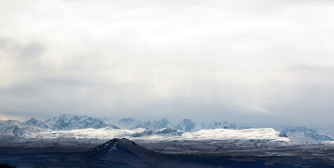 Snowy Storm in Mountains