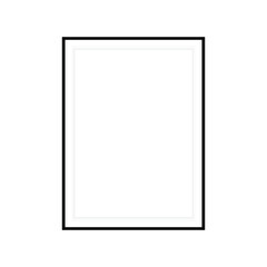 Realistic black frame isolated on white background. Perfect for your presentations. Vector illustration.