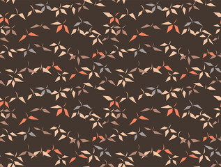Japanese Geometric Leaf Vector Seamless Pattern