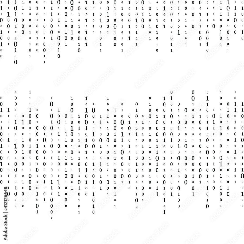 Wall mural Abstract Matrix Background. Binary Computer Code. Coding. Hacker concept. Vector Background Illustration - Wall murals