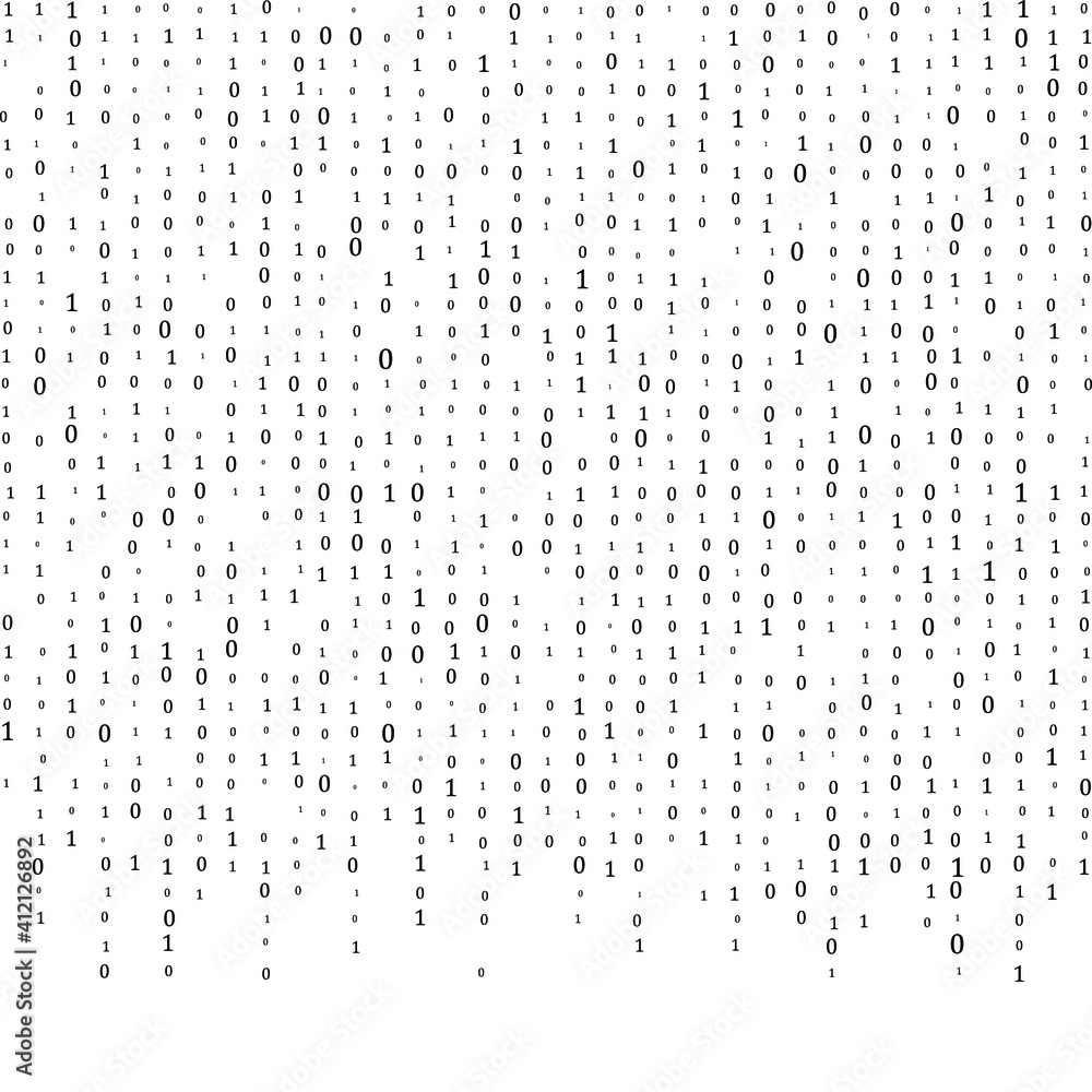 Poster abstract matrix background. binary computer code. coding. hacker concept. vector background illustra