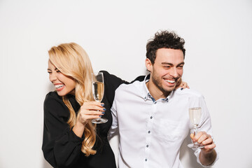 Beauitufl young happy smartly dressed couple