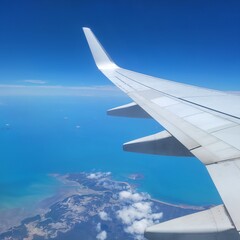 Obraz premium view from airplane window
