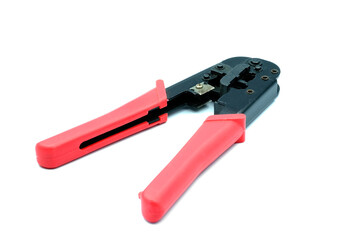 plastic clamp isolated on white