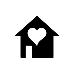 Love Home Stay Home Icon Design Vector Template