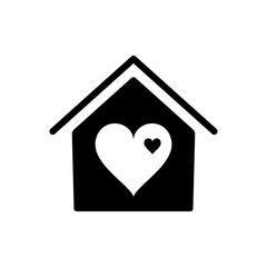 Love Home Stay Home Icon Design Vector Template