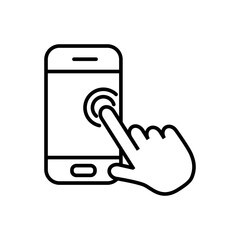 Touchscreen Icon Design Vector Template
