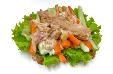chicken with salad