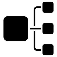 Icon of sitemap, solid design
