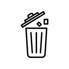 Trash Can Icon Design Vector Template Illustration