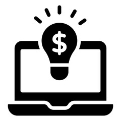 Online financial idea icon in editable design