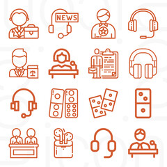 16 pack of politician  lineal web icons set © Nana