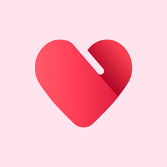 Heart business logo vector icon