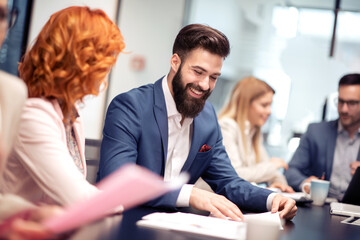 Business people working as team in the office