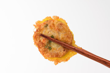 Pork ball on white background