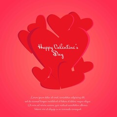 Illustration vector design of valentine's day background