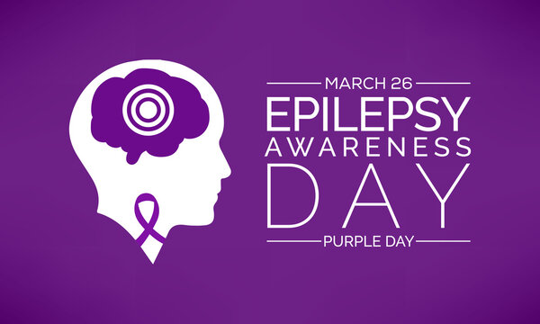Epilepsy awareness day occurs each year on March 26th aims to increase the public's knowledge of a neurological condition affecting nearly fifty million people worldwide. Also known as Purple Day.