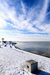 Promenade in Norddeich im Winter