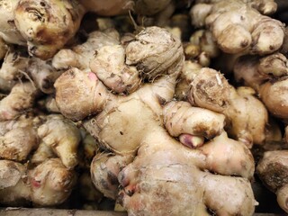 Medan, Indonesia - March 3, 2021: Fresh fruit and vegetables on display in supermarket, Medan City, Indonesia.