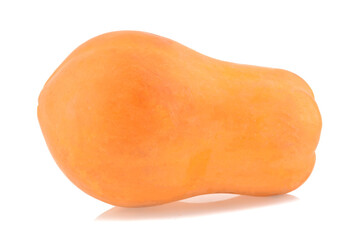ripe papaya isolated on a white background