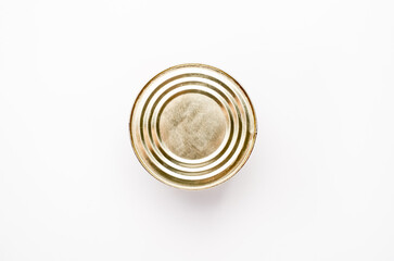 tin can on white background
