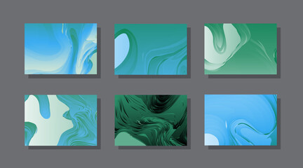 Modern abstract covers set, Modern colorful wave liquid flow poster. Cool gradient shapes composition, vector covers design.