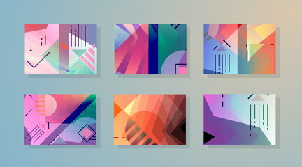 Modern abstract covers set, Modern colorful wave liquid flow poster. Cool gradient shapes composition, vector covers design.
