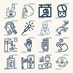 Simple set of homo related lineal icons.