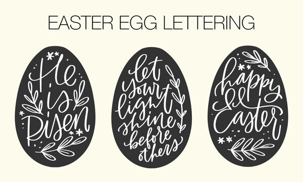Easter egg clipart set with decorated egg and cute bunny characters.