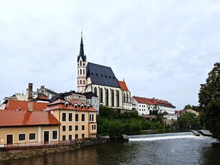 Fototapeta na wymiar Český Krumlov - Kostel svatého Víta
