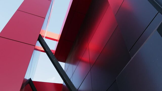 Abstract architecture design made of steel.  Abstract industrial architecture for background