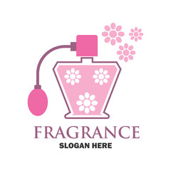 perfume fragrance logo with text space for your slogan tag line, vector illustration